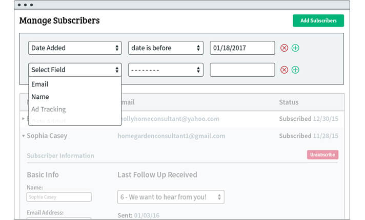 Create a more targeted emails