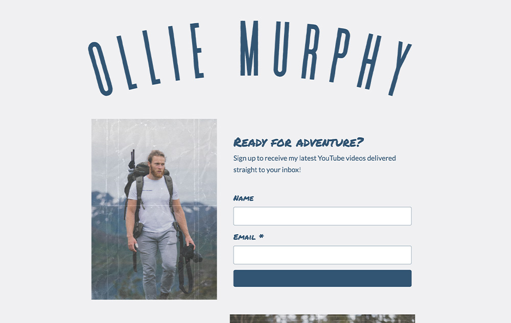 YouTube Sign Up Page preview