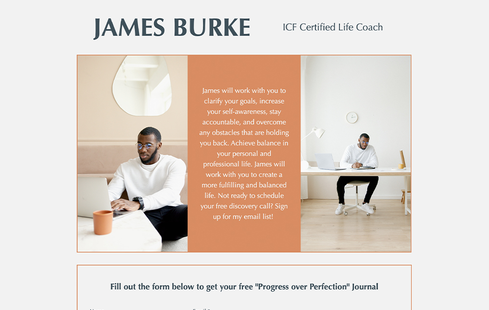 Life Coach Sign Up preview