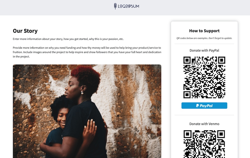 QR Code Donations preview