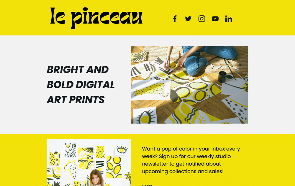 Ecommerce Sign Up preview