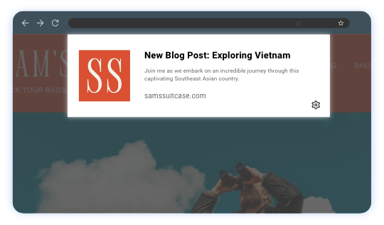 Web push notification for new blog post
