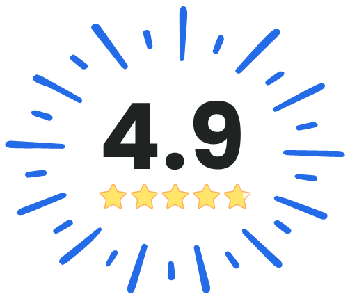 4.9 stars on Google