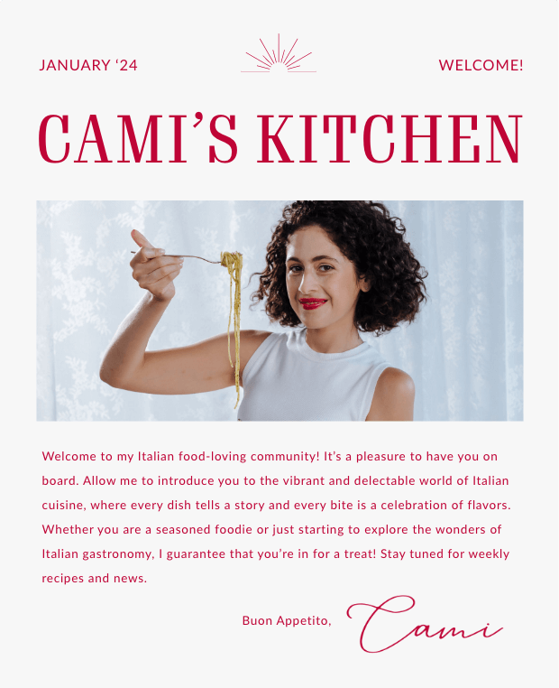 Beautiful email designed in AWeber