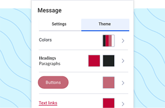 Theme Settings control panel