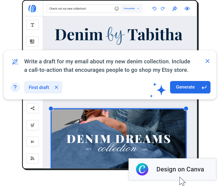 AWeber's AI email writer