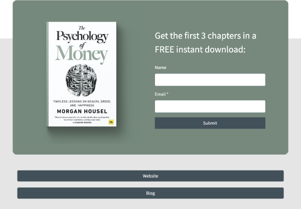 Link in Bio page showing a lead magnet sign up