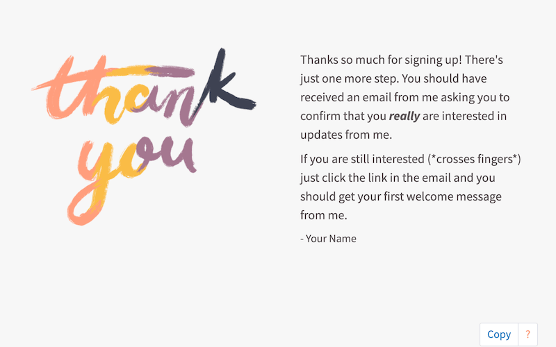 COI Thank You preview