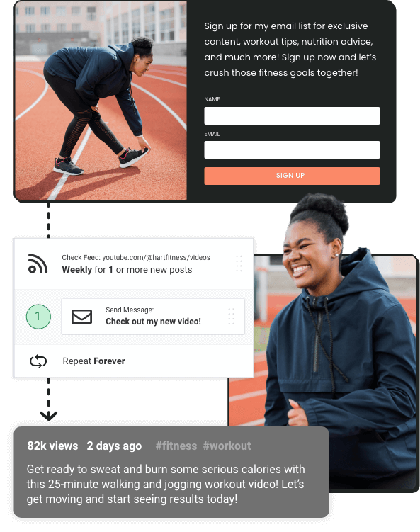 Process to automate new video emails